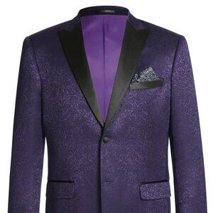 Mens Blazer - Cheap Priced Mens Sport Coat - Mens Two Button Peak Lapel Paisley
